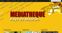 Desktop Screenshot of mediatheque.paysdemauriac.fr