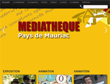 Tablet Screenshot of mediatheque.paysdemauriac.fr